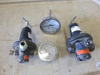 (2) Pressure Regulators and Temp Gauge (F-1)