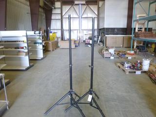 (2) Ultimate Support Collapsible Tripods, Max Height 78 In. (F-1)