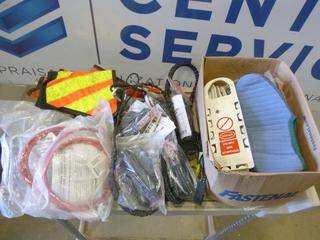 Qty of Misc. Items, Tool Lanyard, Anchor Slings, Rubber Boot Liners, Danger Do Not Use Tags and Reflective Wristlets (F-1)