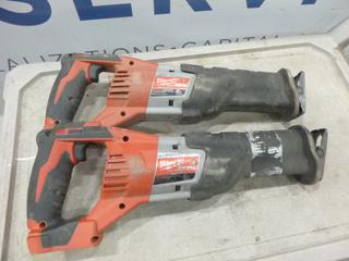 (2) Milwaukee 18V Sawzall * Note: Battery is Missing* (F-1)