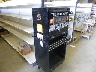 Roller Cabinet and Chest, 27 In. x 18 In. x 41 In. and 26 1/2 In. x 17 1/2 In. x 19 In. *Note: Cabinet missing Two Drawers* (End of C)