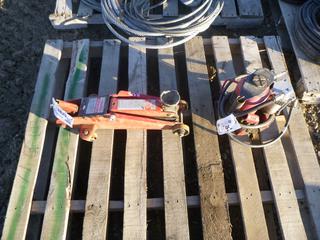 (1) Motomaster 2 Ton Hydraulic Trolley Jack, (1) 20 Ton Hydraulic/Pneumatic Jack 