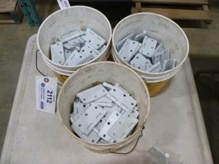 (3) Buckets of 50 Hinges (T-2-1)