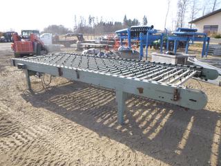 Rolling Table w/ Pallet of Rollers, 30 Ft. x 7 Ft. x 3 Ft.