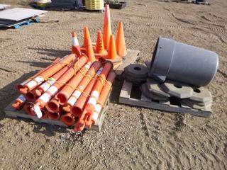 Delineators w/ Bases and Safety Cones