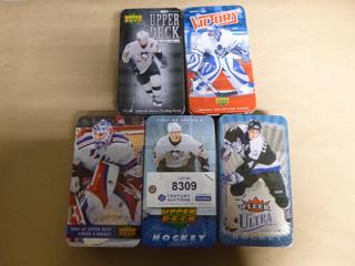 (5) Tins 06-08 Upper Deck Hockey Cards 