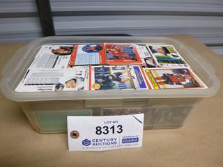 Tub Of Baseball and Basketball Cards