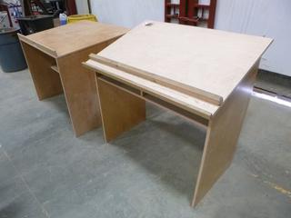 (2) Draft Tables, 38 In. x 48 In. x 39 In. and 33 In. x 48 In. x 46 In.