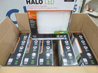 (1) Box of 6 Halo LED Surface Mount Down Light, 790 Lumens / Light, Uses 9.9W (L-1-3)