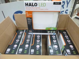 (1) Box of 6 Halo LED Surface Mount Down Light, 790 Lumens / Light, Uses 9.9W (L-1-3)