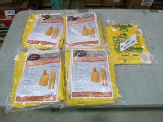 (5) Rain Gear Coat and Pants, Sizes Large and Medium (O-3-2)
