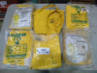 (6) Rain Gear Coat and Pants, Sizes Large and Medium (O-3-2)