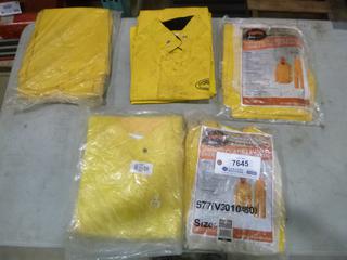 (5) Rain Gear Coat and Pants, Sizes Large and Medium (O-3-2)