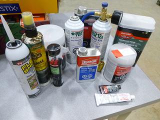 Red Tek 12A Recharge Kits, C/w (2) Body Filler, Fiberglass Resin, Armor all, Assorted Auto Repairs