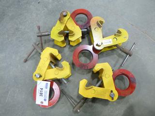 (4) Terrier Beam Clamps, Part 2FS,  Size 2000kg, 75-190mm