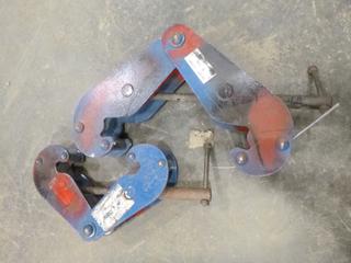 (2) Vestil Manufacturing Corp. Beam Clamp, 4,000 Lb, Models BC-8 and BC-4