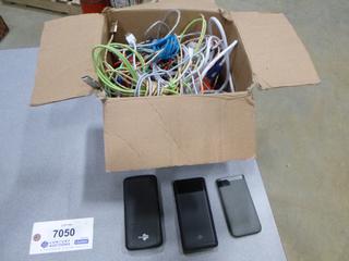 (3) Power Banks, Assorted Phone Chargers for Android and I Phone, HDMI Cord