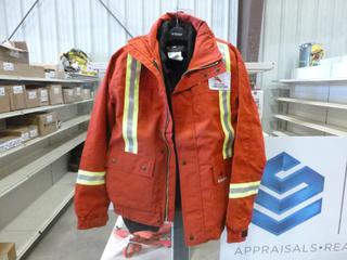 Unused FR Reflective Bomber Style Jacket w/ Removable Liner, Size Small