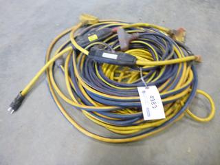 Extension Cords w/ (2) 3 Outlet Surge Protection 3 Ft. Extension
