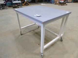 Table on Wheels, 39 In. x 30 In. x 29 In.