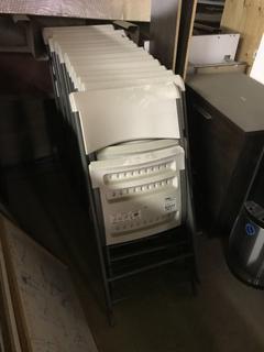 Qty of Plastic Foldable Chairs With Metal Frames *Located Off Site at 702 17th Ave, Nisku, AB, For More Information Contact Chris at 587-340-9961* **Buyer Responsible For Load Out**