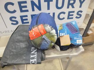 (1) Double Air Mattress, (1) Twin Air Mattress, (1) 3 Lb Sleeping Bag (B-2)