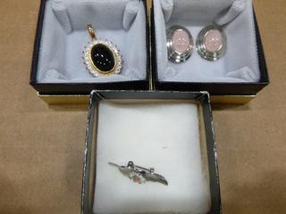 Fifth Avenue Jewelry (1) Broach, (1) Pendant, (1) Pair Earrings