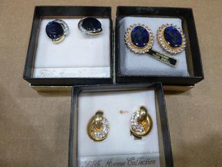 Fifth Avenue Jewelry (3) Pair Earrings