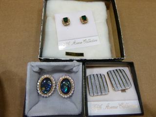 Fifth Avenue Jewelry (3) Pair Earrings