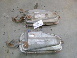 (2) Westward Turfer Hoists, 2.5 Lifting Capacity and 1.5 Lifting Capacity