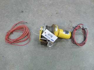 Superwinch 12 Volt Electric Winch c/w Battery Cables, 1000 Lbs Rating