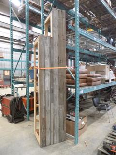 (2) Barn Siding Imitation Benches, 96 1/2 In. x 24 5/8 In. x 12 1/2 In., 121 1/2 In. x 25 In. x 12 3/4 In.