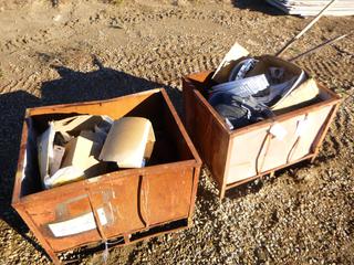(2) Metal Boxes w/ Misc Contents, 26 In. x 32 In. x 24 In.