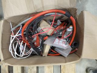 Qty of Assorted Booster Cables and Electrical Components (R12_