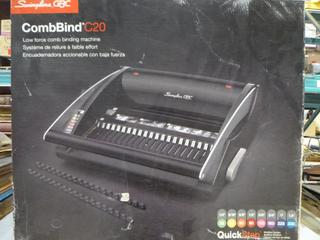 (1) Swingline Comb Bind C20 Low Force Comb Binding Machine, Binds Up to 20, 330 Sheets (D2)