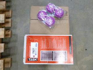 (3) Heavy Dust Containment Door Kit, Fits 8 Ft. x 4 Ft, Wide w/ (12) Raspatory Protection Filters