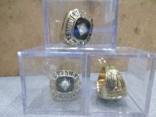 (3) 1984 Wayne Gretzky Stanley Cup Replica Rings (Office)