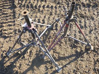 (2) DSP Pipe Stands, 1000 Lbs Capacity *Note: 1 Missing 1 Bolt*