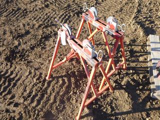 (2) Rigid AR-99 1/2 In. to 36 In. Pipe Stands, 2500 Lbs Capacity