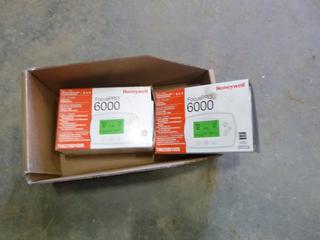 (2) Honeywell FocusPRO 6000 Type 5-1-1 Programmable Thermostats (D2)