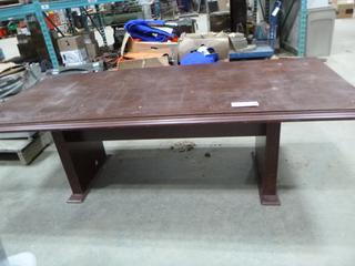 Boardroom Table, 84 In. x 37 In. x 27 In., *Note: Can Be Taken Apart For Transport, Damage*