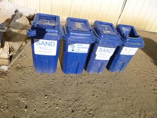 (4) Pristine 60 L Plastic Dust Bin w/ Lid *Note: Damage to Lids*