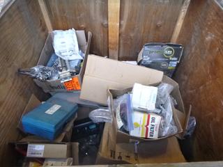 Qty of Misc Items, Includes Electrical Fittings, Radio Chargers. Parts, Seals and More