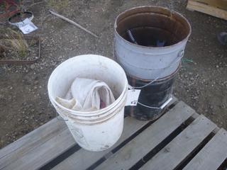 (1) Pail of Grinding Guards, (1) Pail of Studs