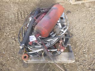 Assorted Used Hydraulic Lines and Hydraulic Rams