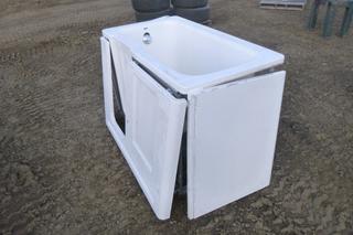 Walk-In Bath Tub, 4 Ft. 3 In. x 2 Ft. 5 In. x 3 Ft. 1 In.