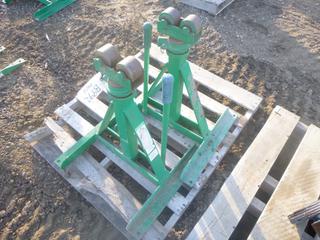 (2) Greenlee 656 Ratchet-Type Reel Stand, 3750lbs Cap.