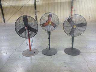 (3) Industrial Pedestal Fans