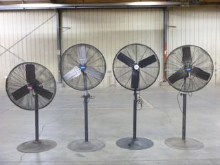 (4) Industrial Pedestal Fans