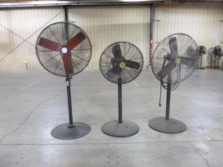 (3) Industrial Pedestal Fans